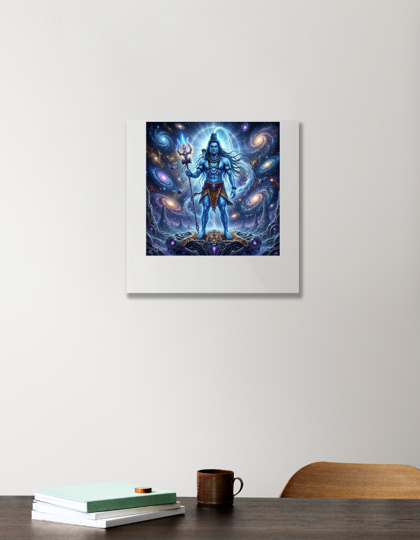 Lord Shiva Acrylic Square Poster by Arijit Bokshi