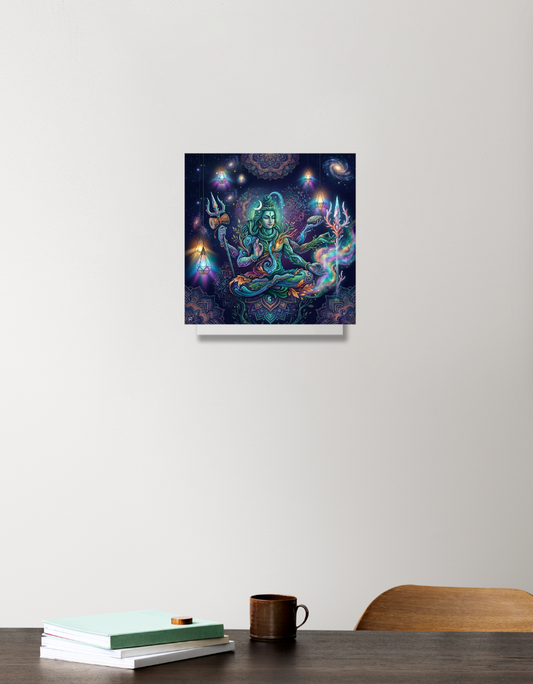 Lord Shiva Acrylic Square Poster by Arijit Bokshi