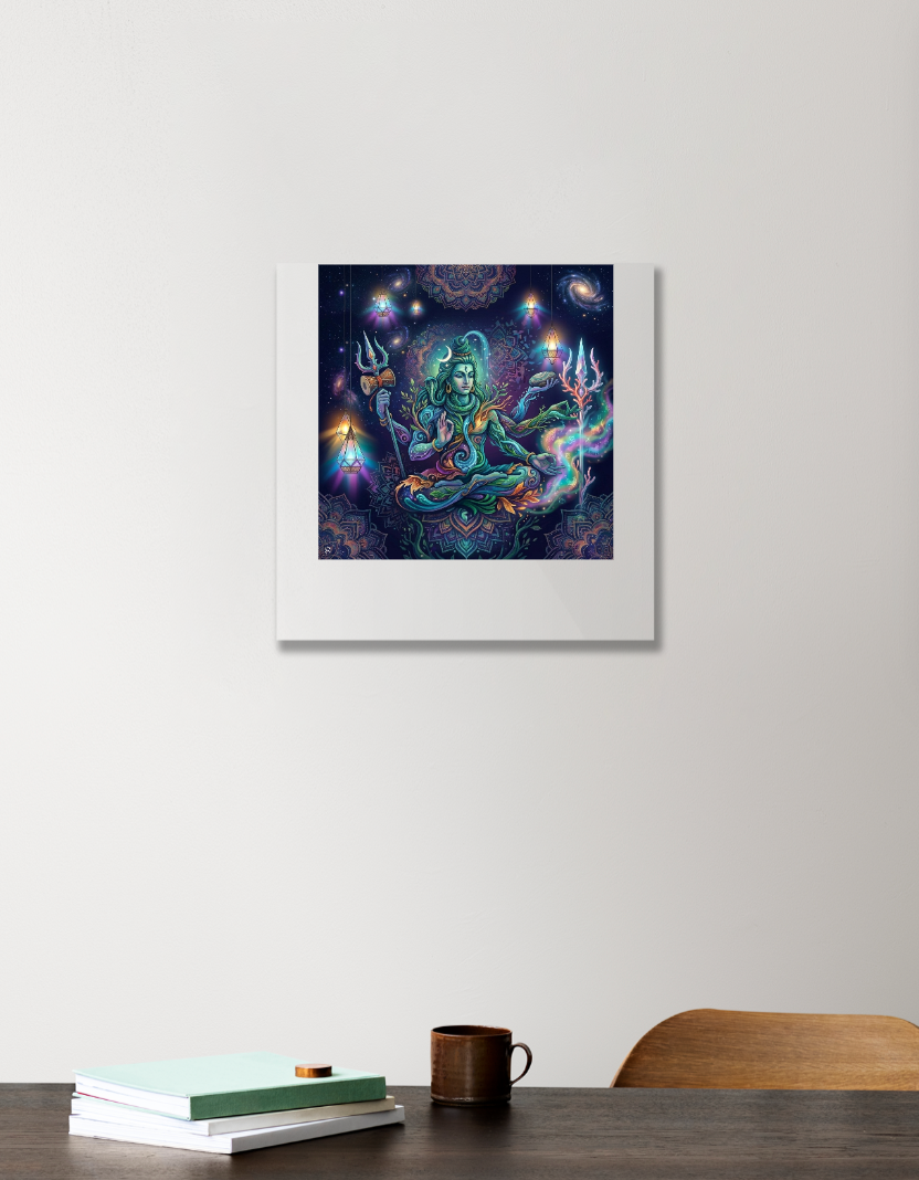 Lord Shiva Acrylic Square Poster by Arijit Bokshi