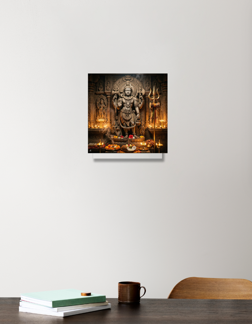 Lord Shiva Acrylic Square Poster by Arijit Bokshi