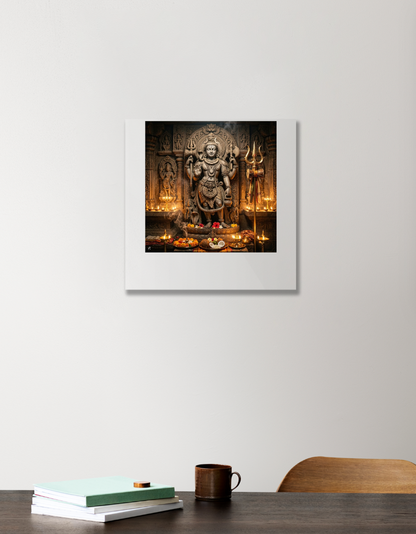 Lord Shiva Acrylic Square Poster by Arijit Bokshi
