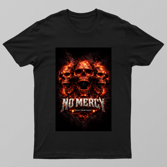 No Mercy Skull – Dark Streetwear Graphic Tee Unisex T-shirt by Vaghela Jayendrasinh