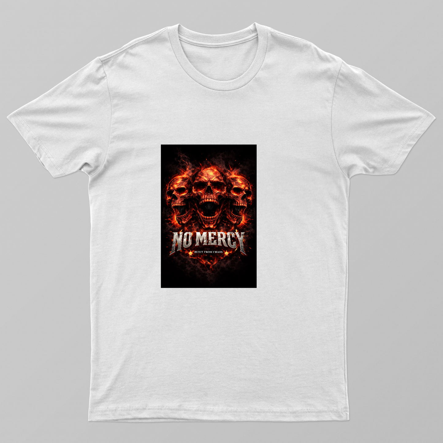 No Mercy Skull – Dark Streetwear Graphic Tee Unisex T-shirt by Vaghela Jayendrasinh