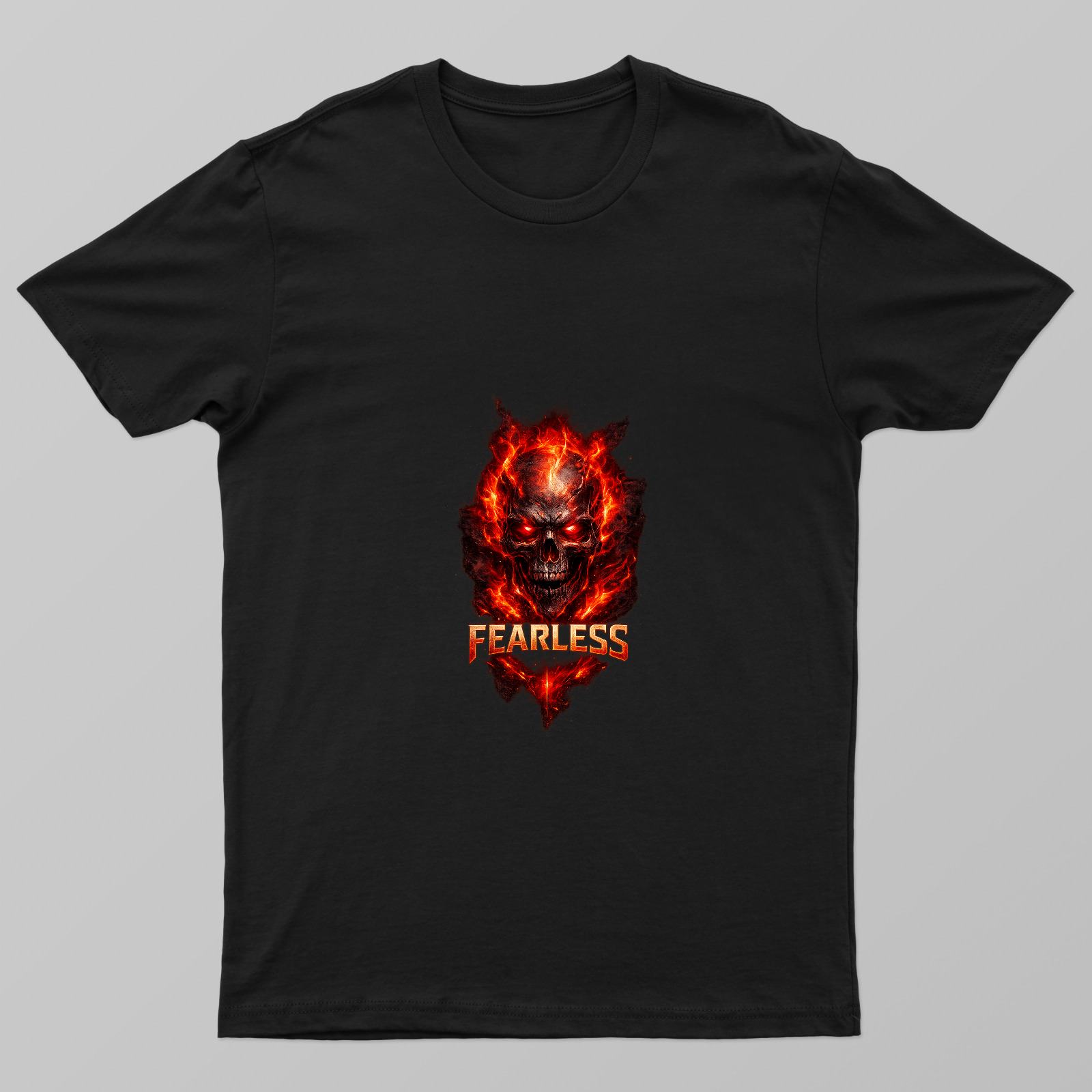 FEARLESS – Premium Cyber Skull Streetwear Tee Unisex T-shirt by Vaghela Jayendrasinh