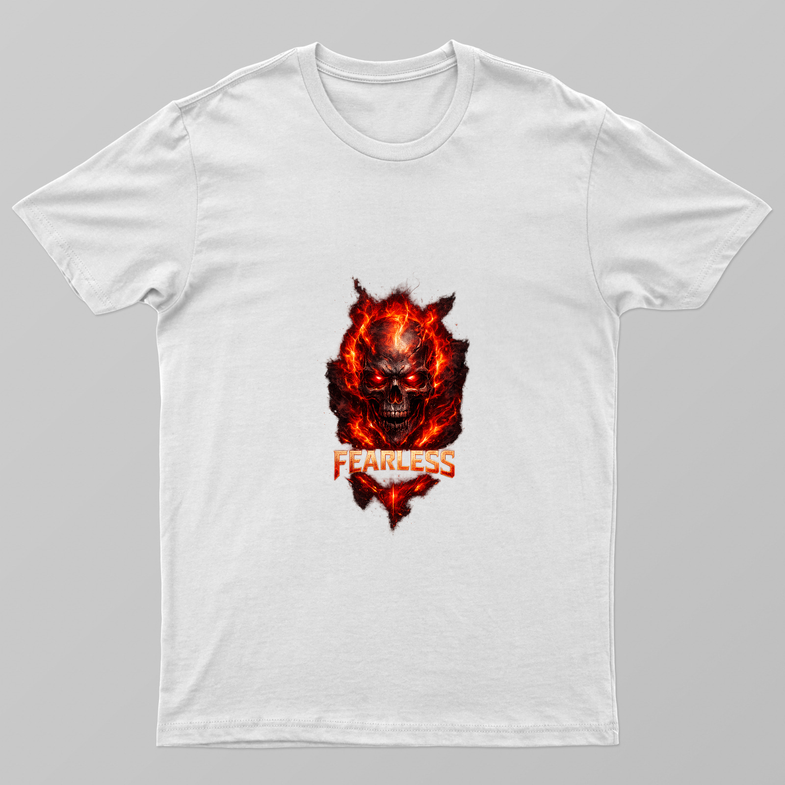 FEARLESS – Premium Cyber Skull Streetwear Tee Unisex T-shirt by Vaghela Jayendrasinh