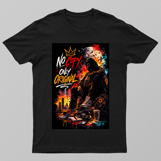 No Copy Only Original – Gen Z Streetwear Graffiti T-Shirt Design Unisex T-shirt by Pradeep Krishnan