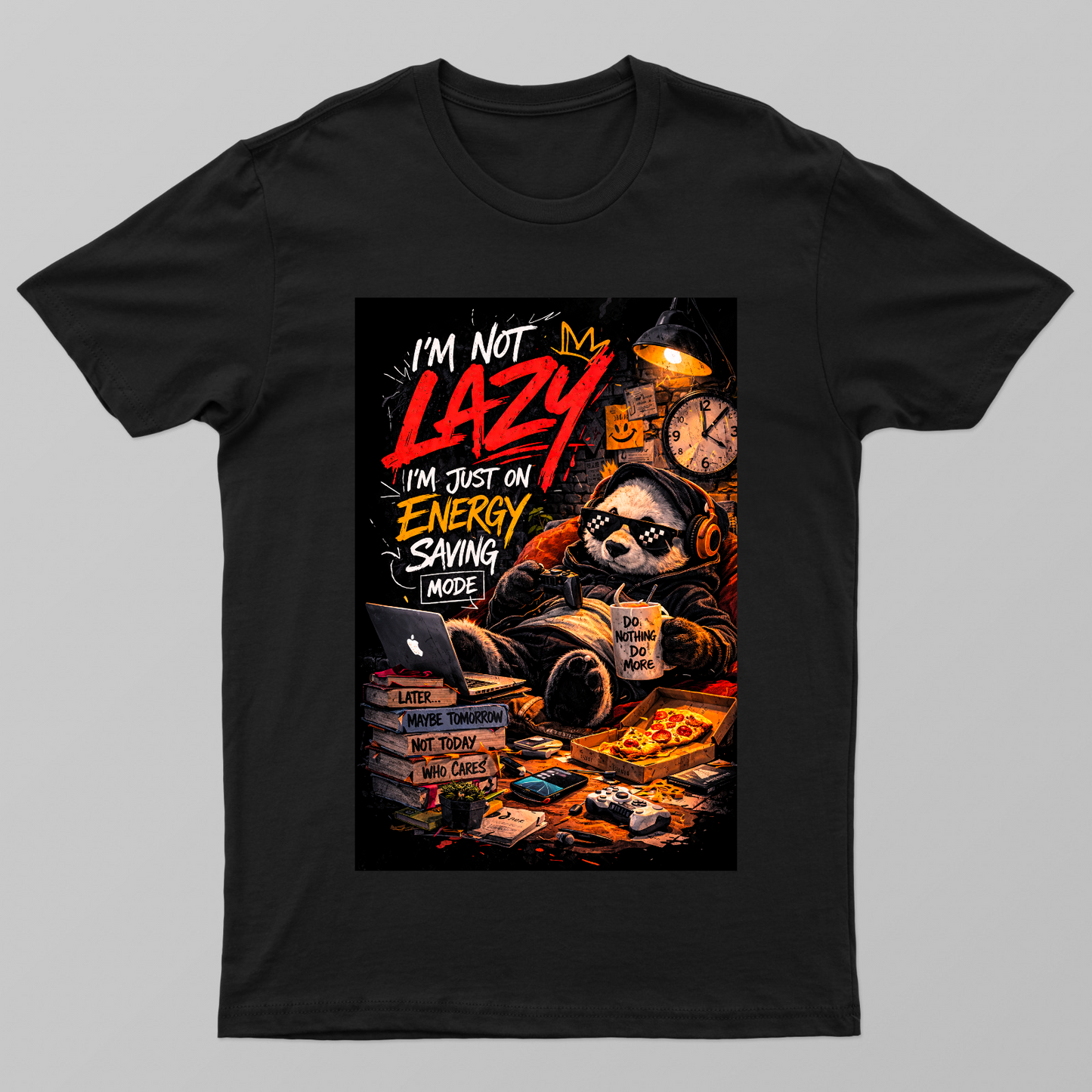 I’m Not Lazy, I’m on Energy Saving Mode – Funny Gen Z T-Shirt Design Unisex T-shirt by Pradeep Krishnan