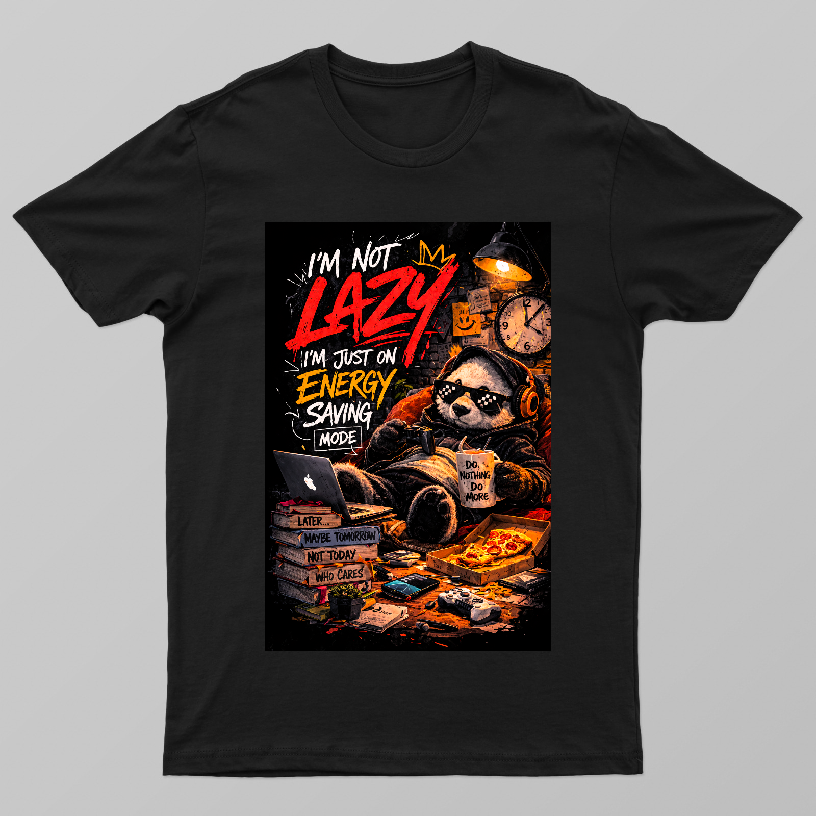 I’m Not Lazy, I’m on Energy Saving Mode – Funny Gen Z T-Shirt Design Unisex T-shirt by Pradeep Krishnan