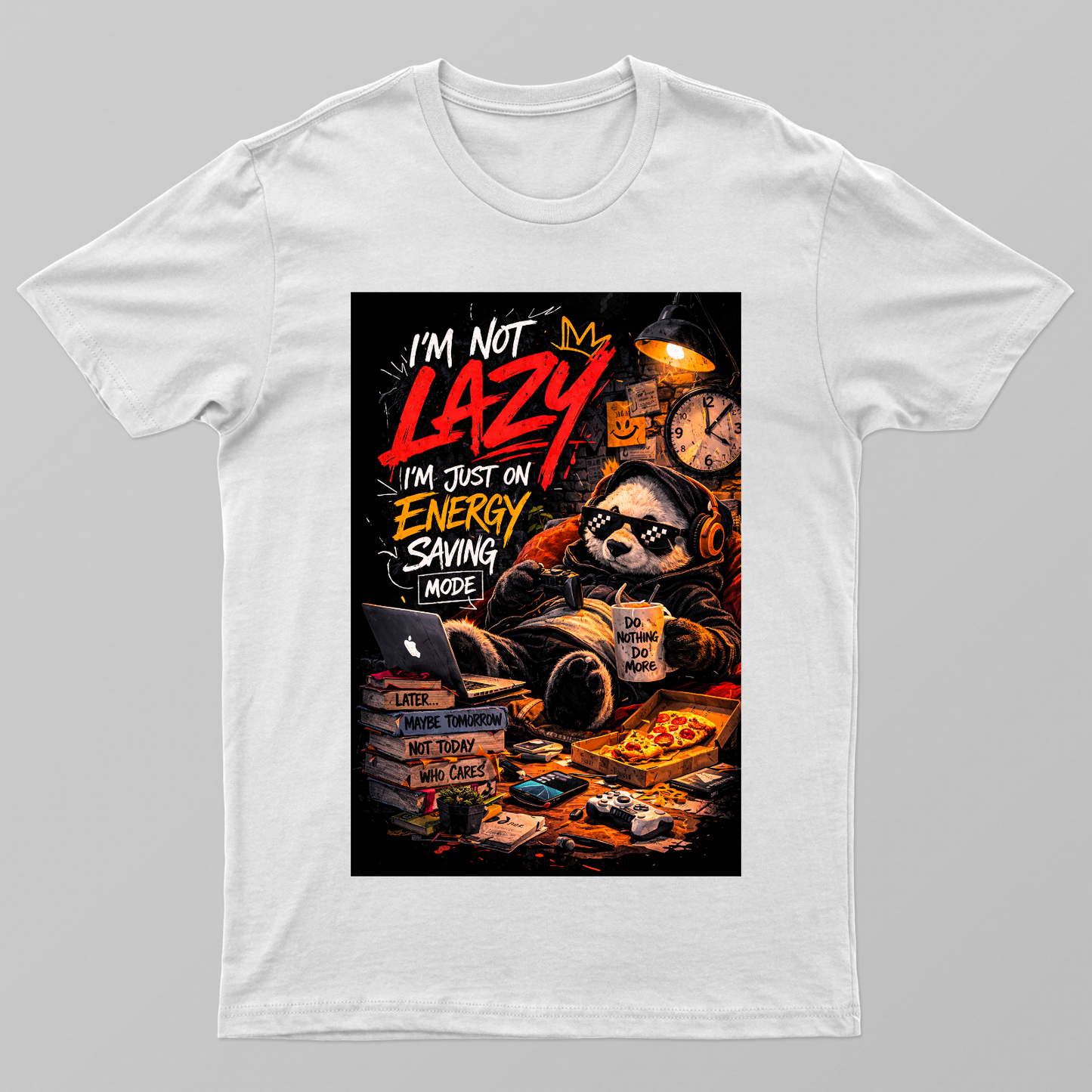 I’m Not Lazy, I’m on Energy Saving Mode – Funny Gen Z T-Shirt Design Unisex T-shirt by Pradeep Krishnan