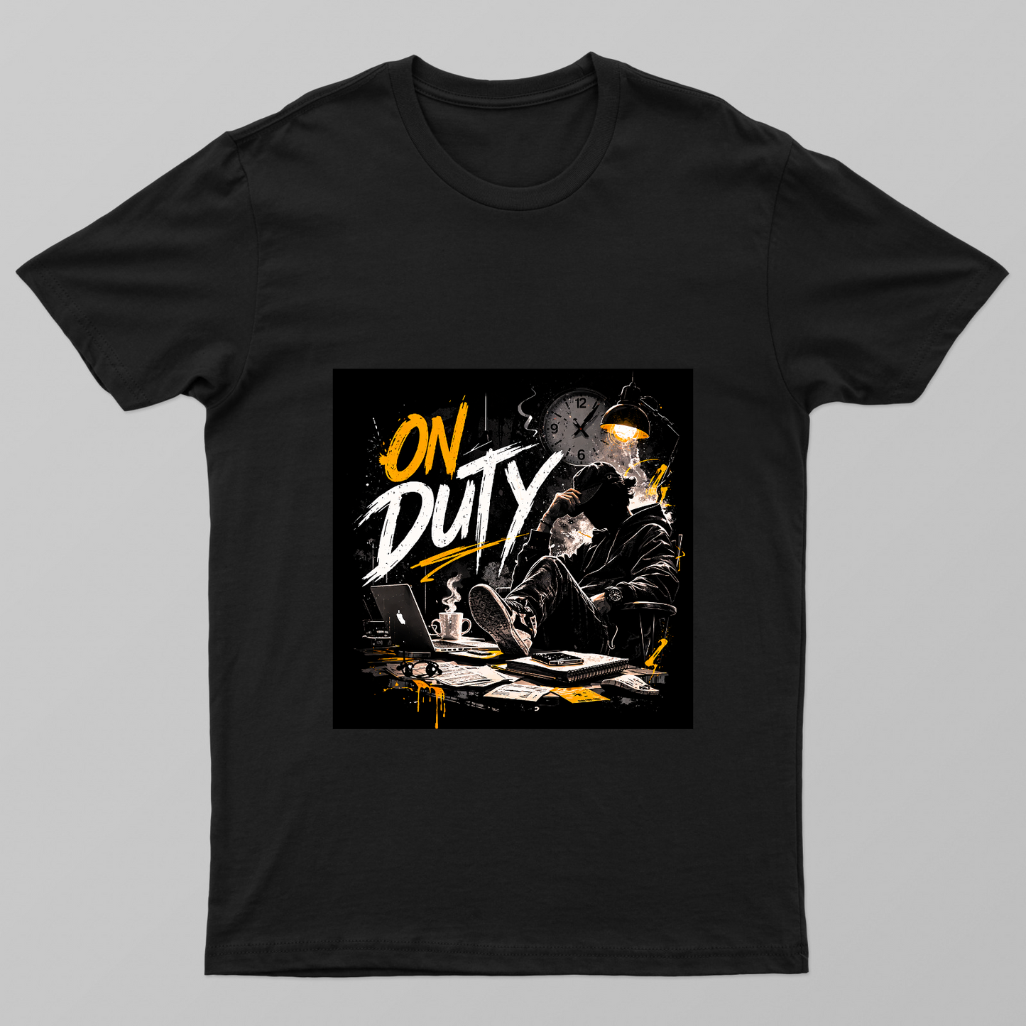 On Duty – Late Night Hustle Streetwear T-Shirt Design Unisex T-shirt by Pradeep Krishnan