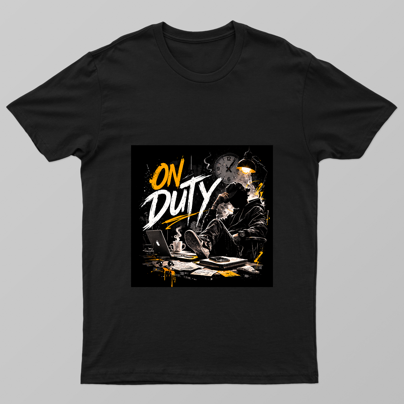 On Duty – Late Night Hustle Streetwear T-Shirt Design Unisex T-shirt by Pradeep Krishnan