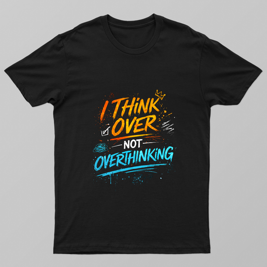 I Think Over, Not Overthinking – Bold Gen Z Mindset T-Shirt Design Unisex T-shirt by Pradeep Krishnan