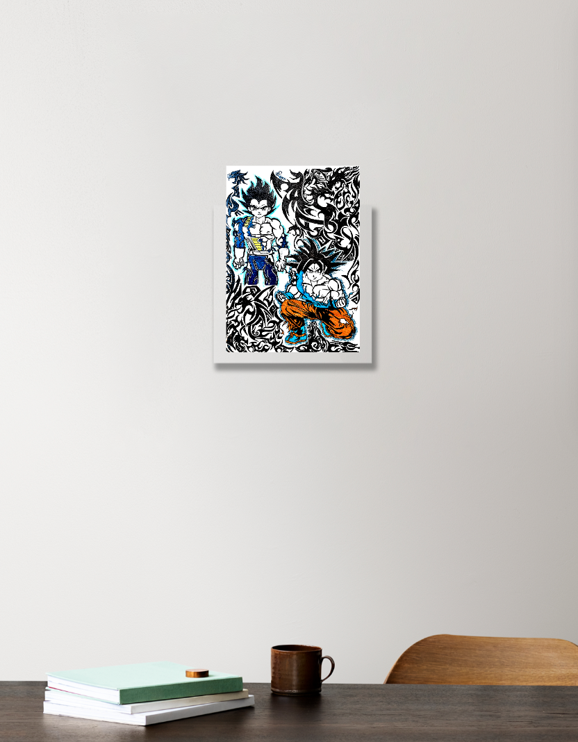 Saiyan Acrylic Square Poster by Satyam Kushwaha