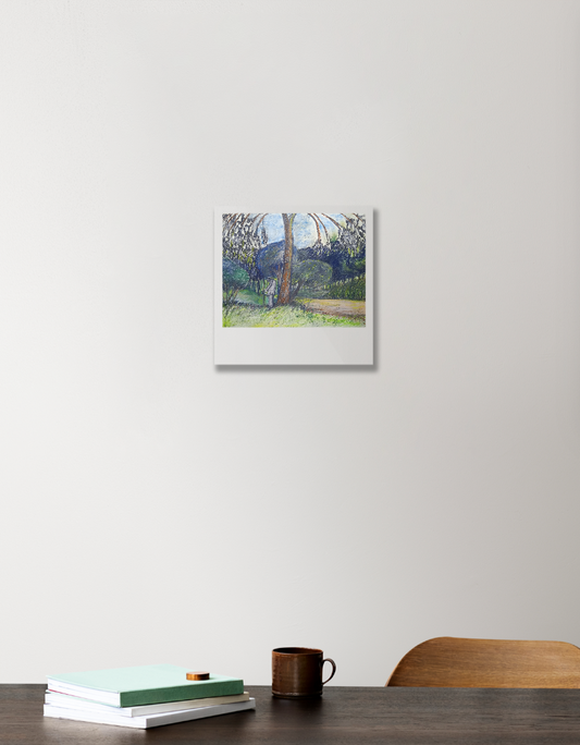 Morning Walk That Next Day Acrylic Square Poster by Pallab Chakraborty 