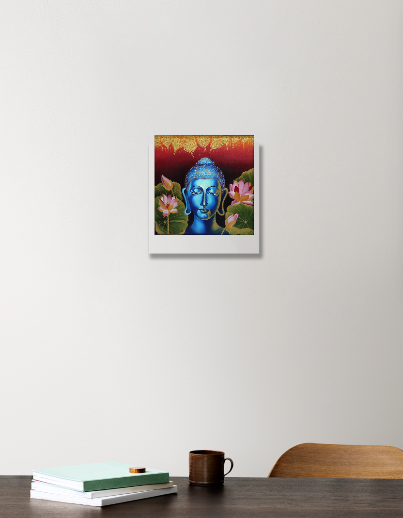 Buddha Acrylic Square Poster by Swati jawale