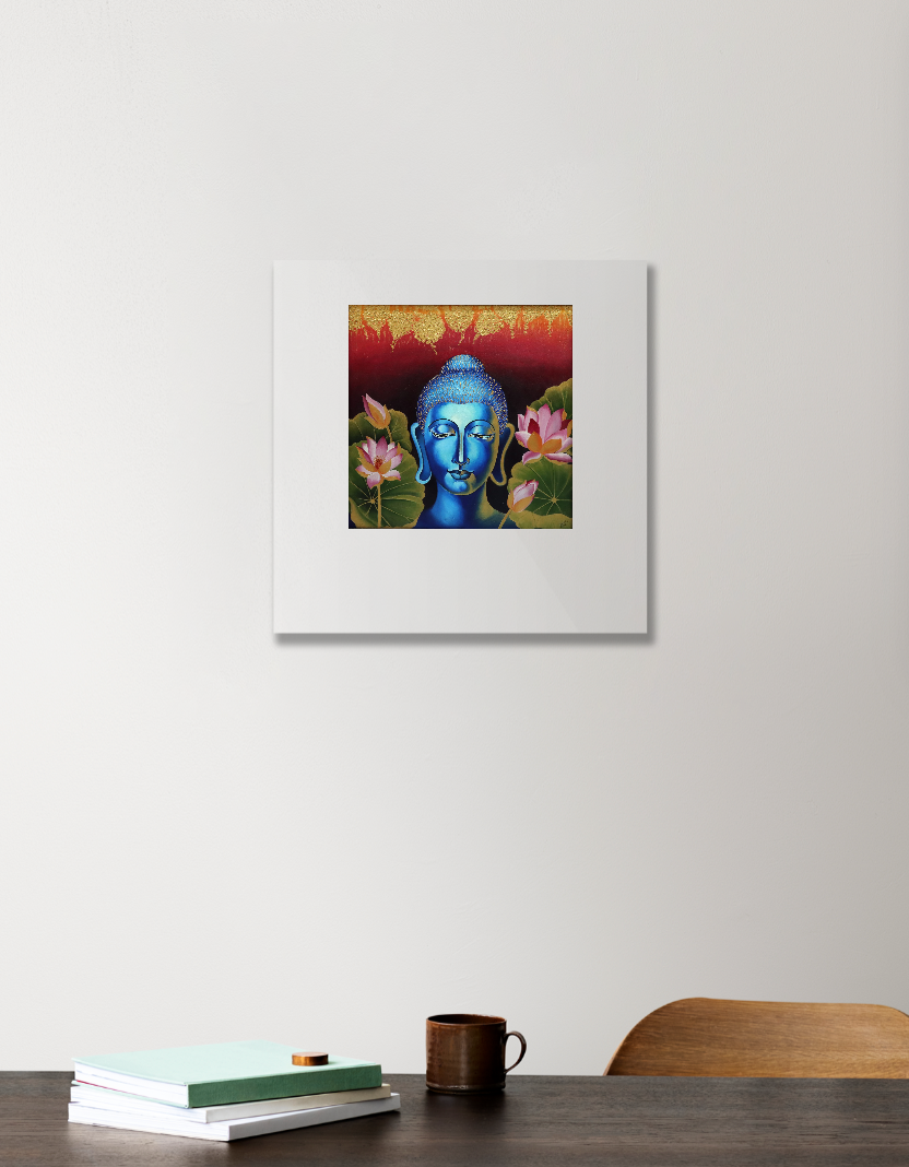 Buddha Acrylic Square Poster by Swati jawale