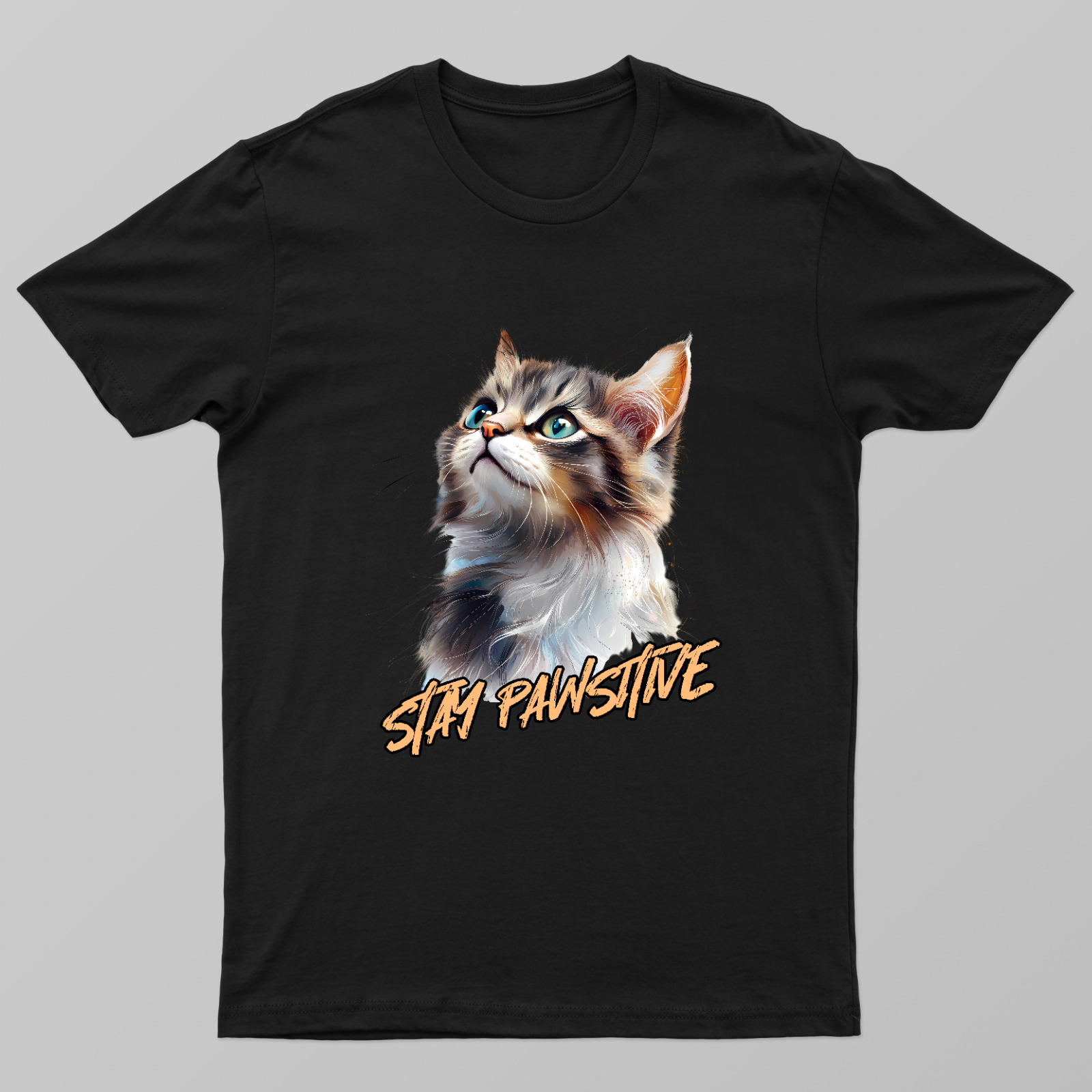 Stay Pawsitive Unisex T-shirt by Kunal Gupta