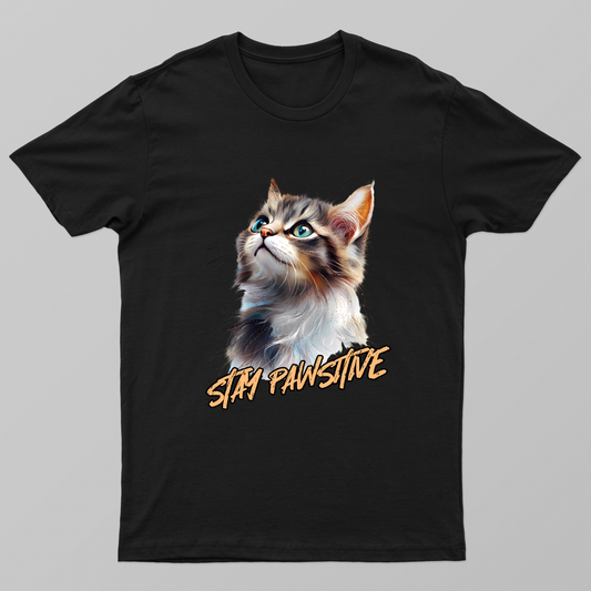 Stay Pawsitive Unisex T-shirt by Kunal Gupta