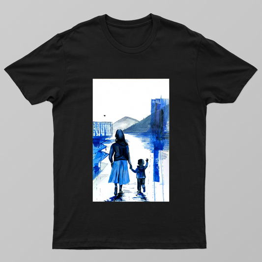 Blue horizon Unisex T-shirt by Chaitanya 