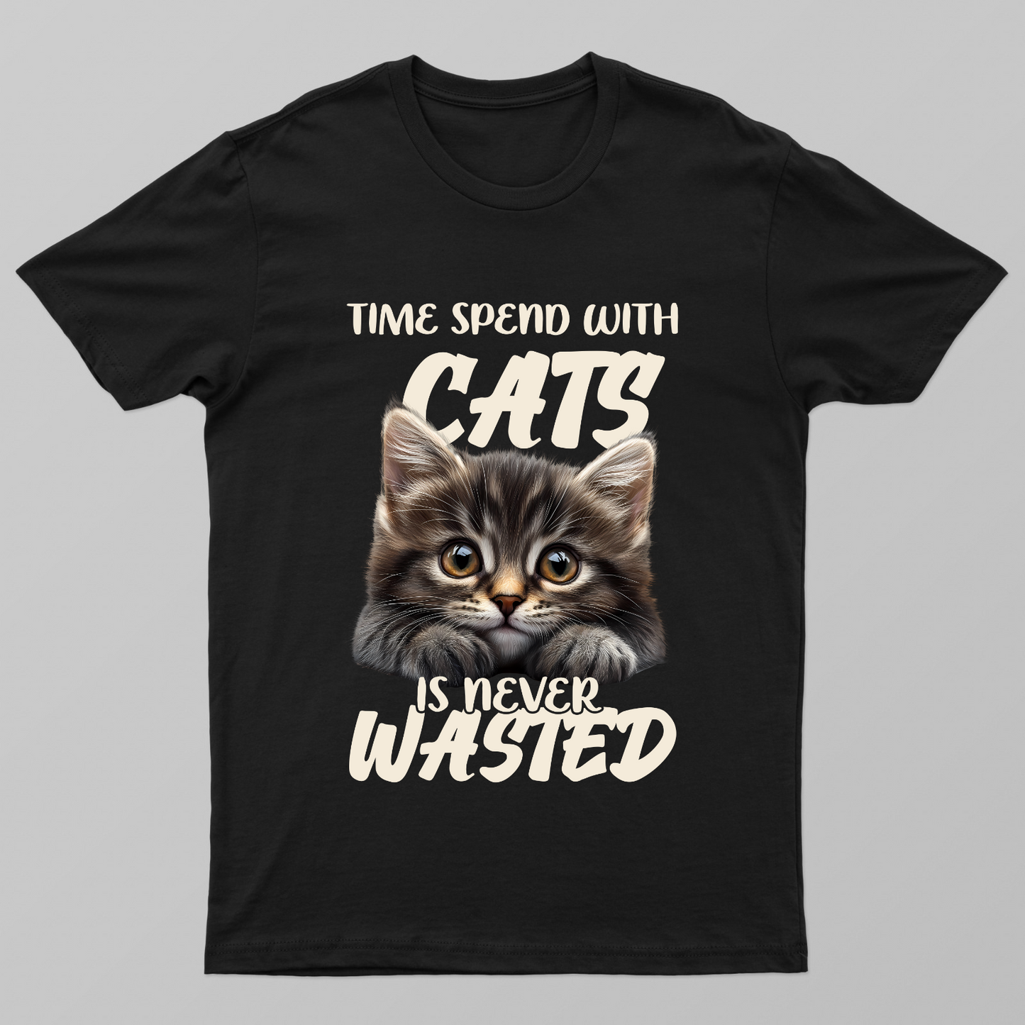 Time Spend With Cat Never Wasted Unisex T-shirt by Kunal Gupta