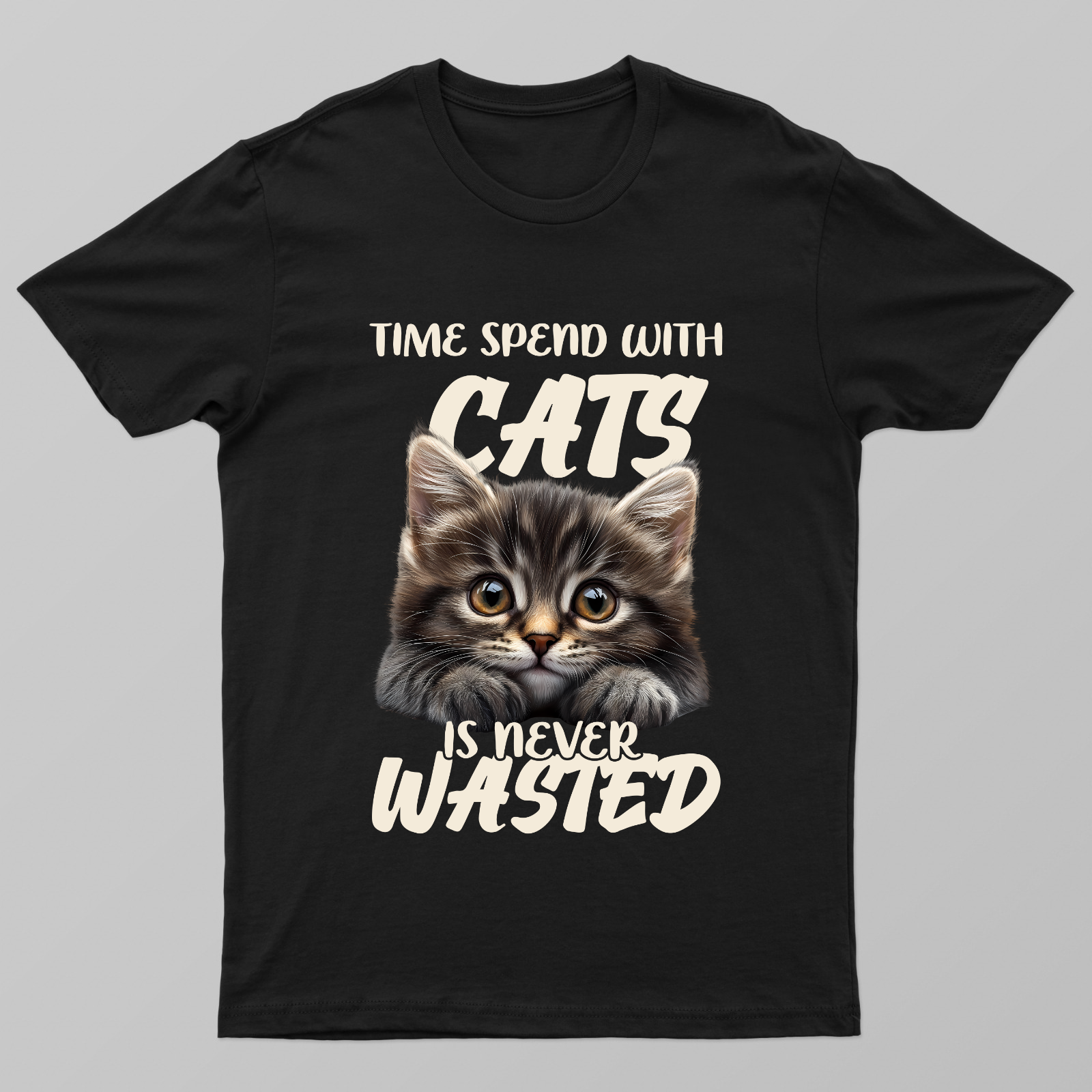 Time Spend With Cat Never Wasted Unisex T-shirt by Kunal Gupta