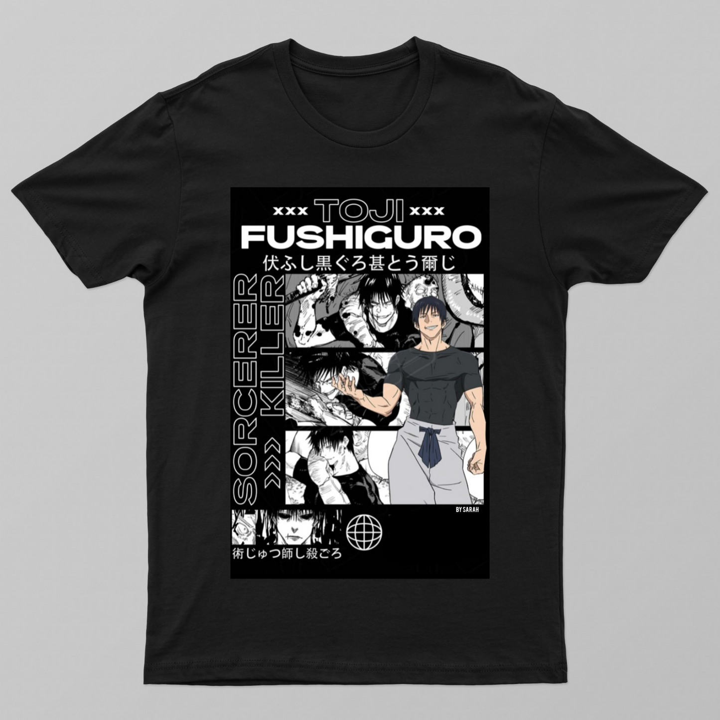 Toji Fushiguro jjk T-shirt Unisex T-shirt by Sarah Malik