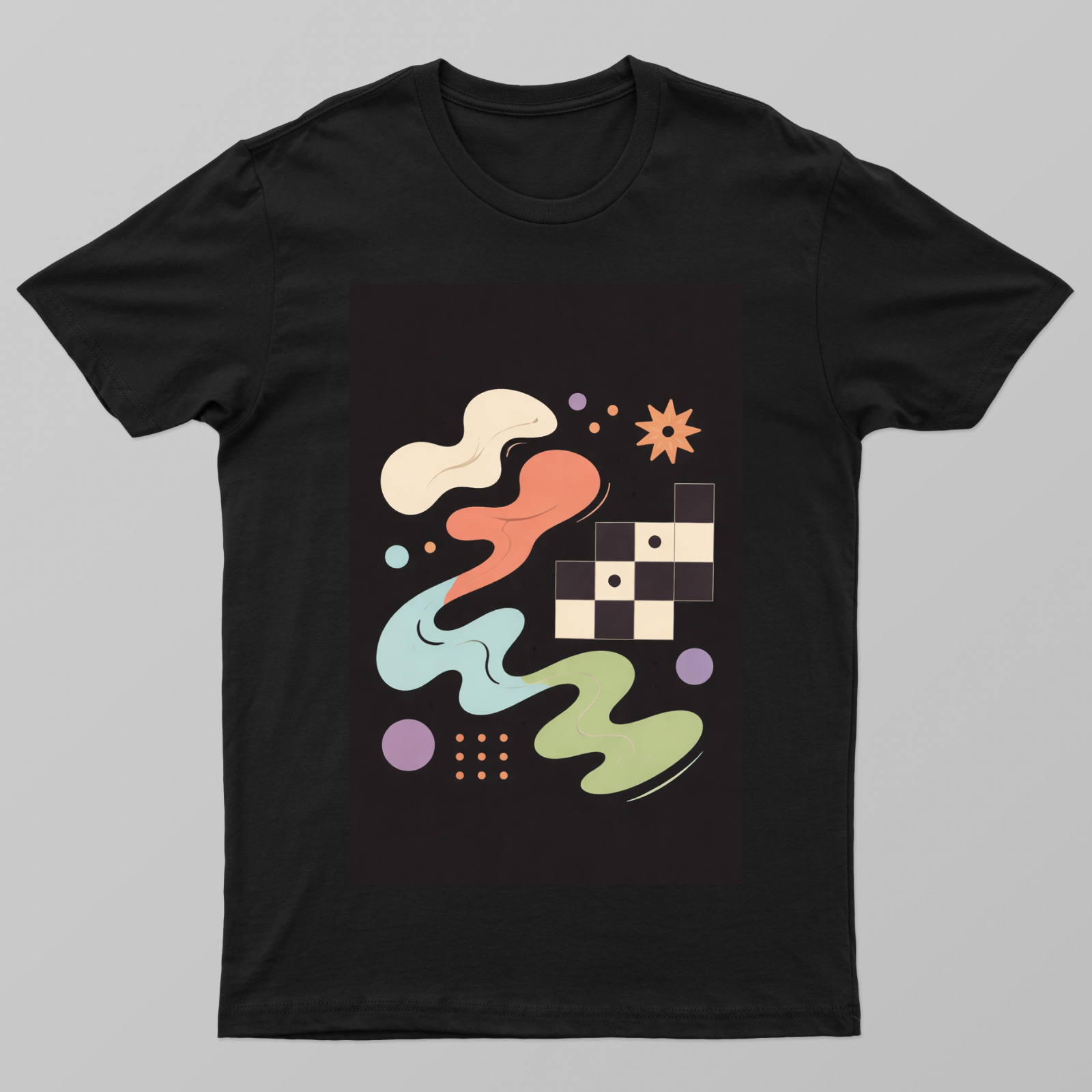Soft Chaos – Minimal Abstract Design Unisex T-shirt by Raaga Dayani