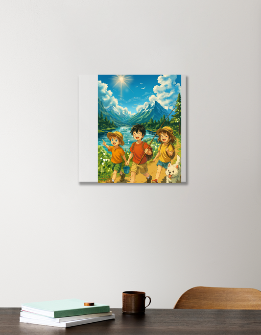 Melody's of summer Acrylic Square Poster by Johan 