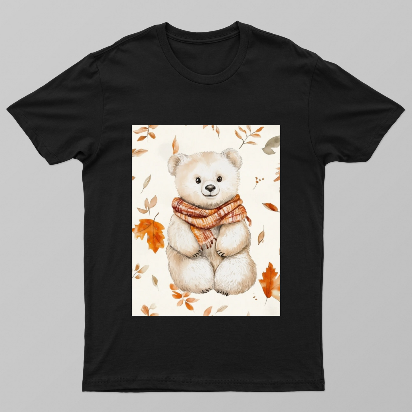 Autumn Teddy Design Unisex T-shirt by Jayanti Jain