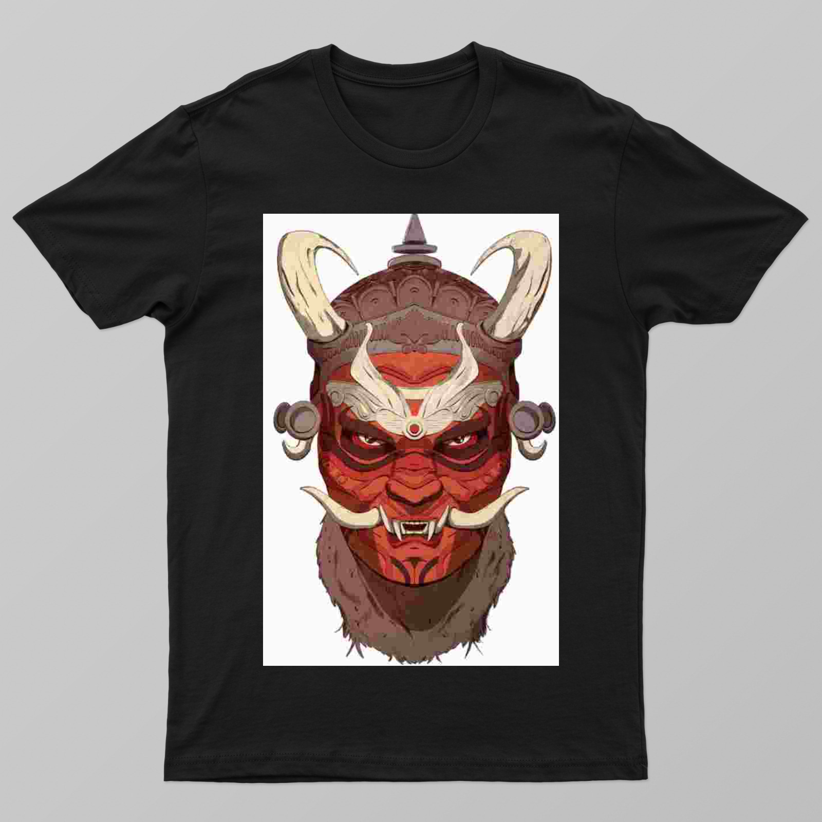 Horror god angery eyes Minimal mansoon design Unisex T-shirt by Santhosh Kumar