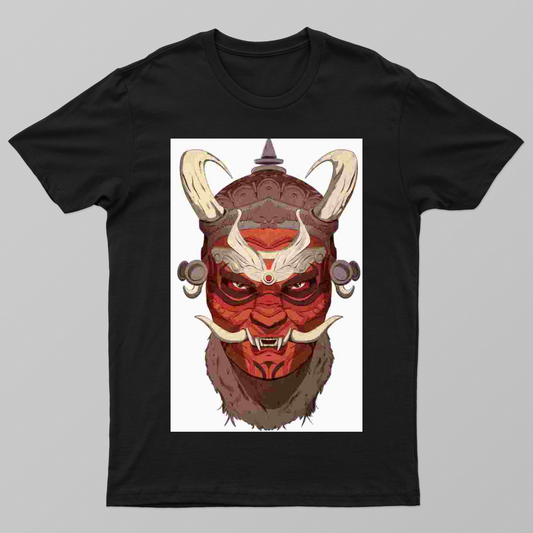 Horror god angery eyes Minimal mansoon design Unisex T-shirt by Santhosh Kumar
