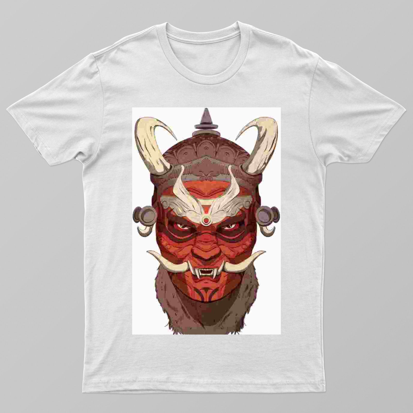 Horror god angery eyes Minimal mansoon design Unisex T-shirt by Santhosh Kumar