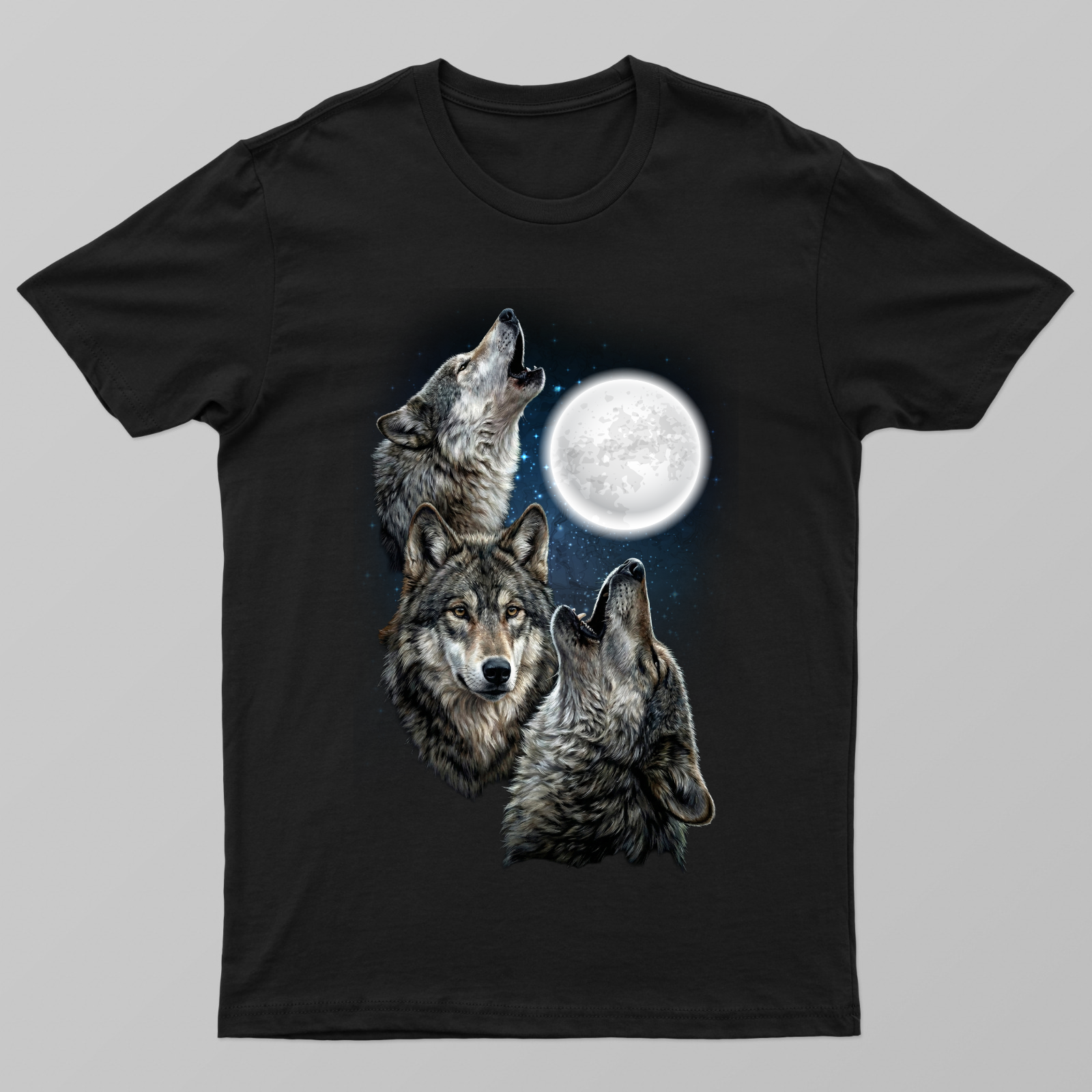 Howling Wolves Vintage 90s Graphic Shirt Unisex T-shirt by Kunal Gupta
