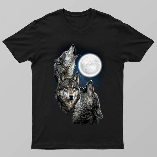 Howling Wolves Vintage 90s Graphic Shirt Unisex T-shirt by Kunal Gupta