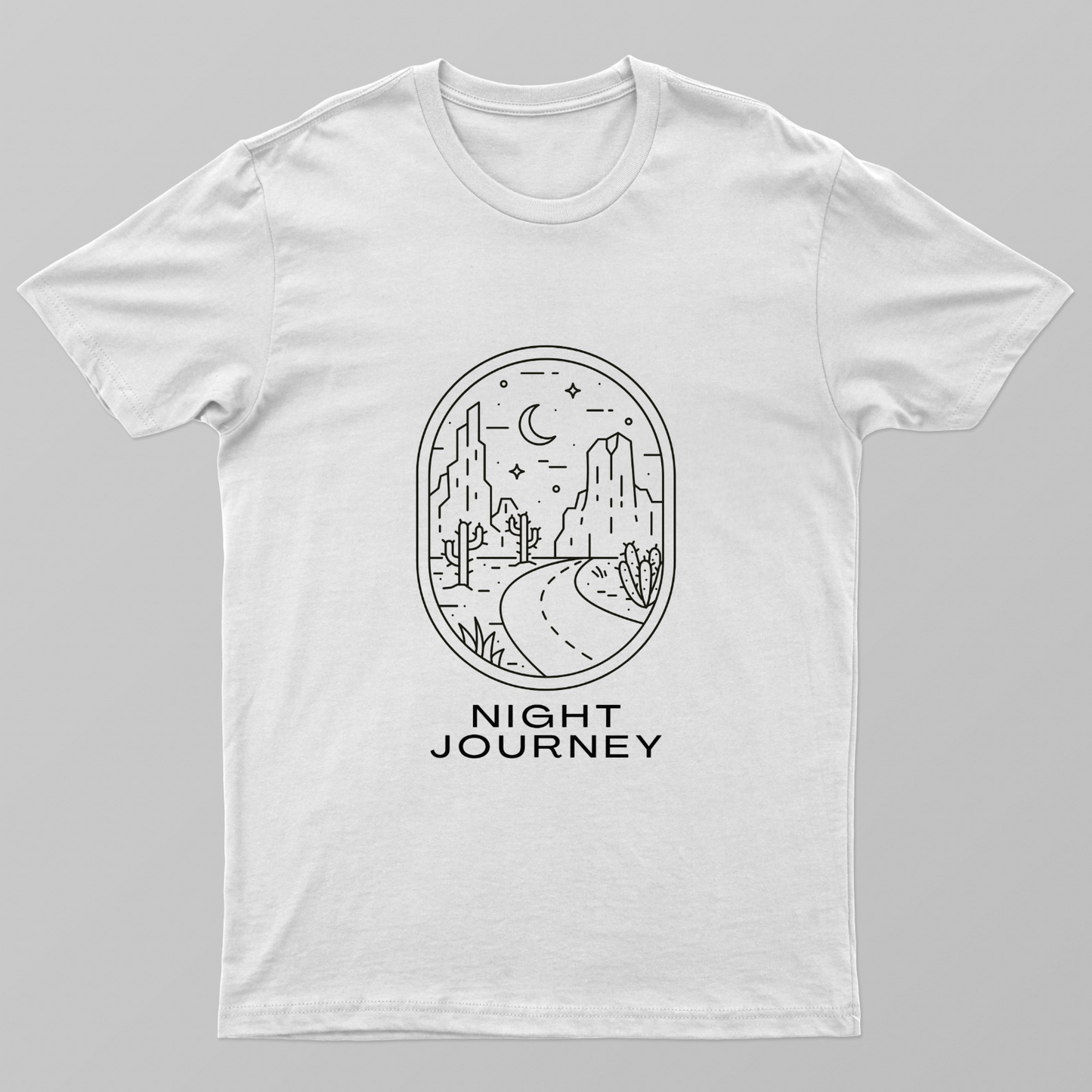 Night Journey Unisex T-shirt by Rabindu Das