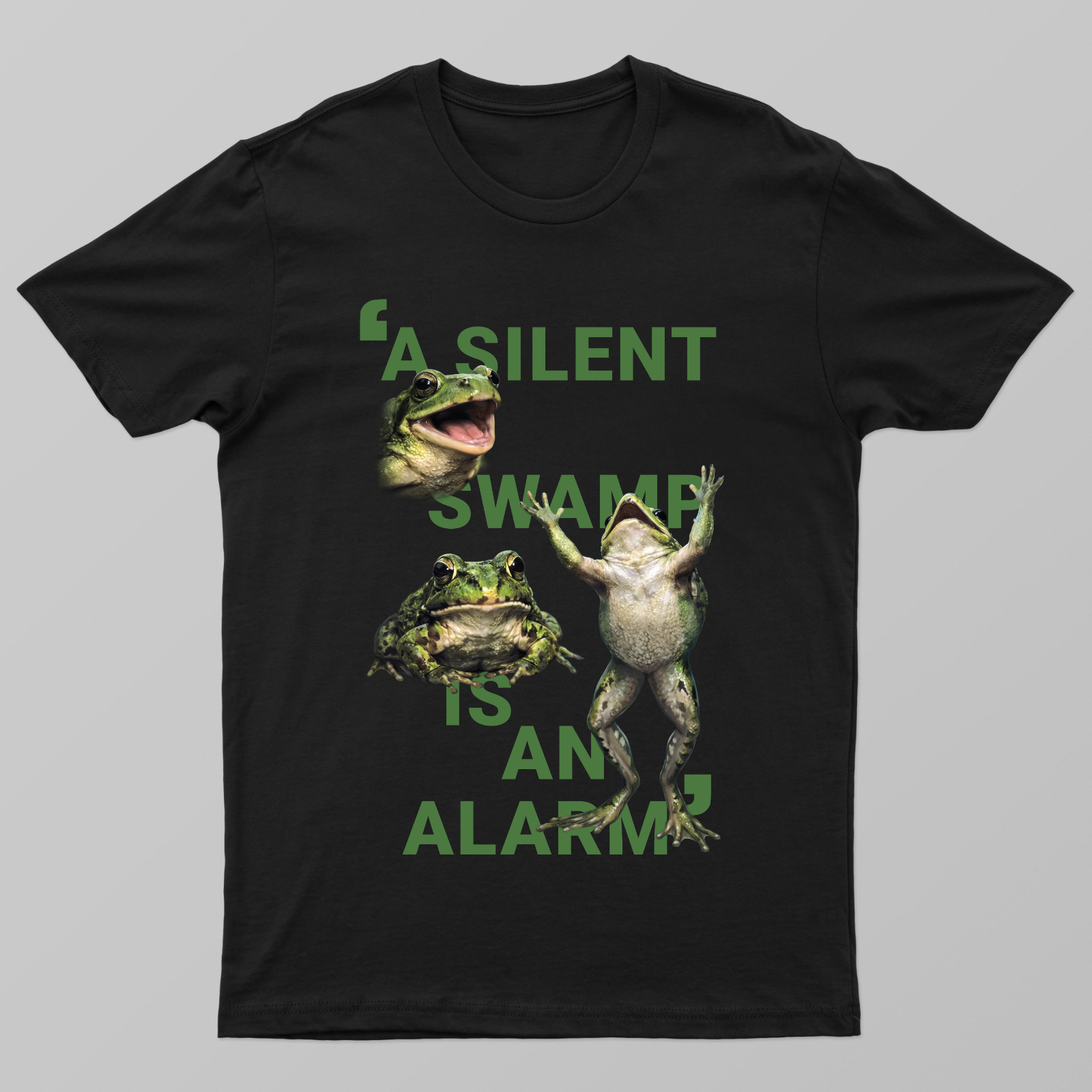A silent swamp is an alarm Unisex T-shirt by Kunal Gupta
