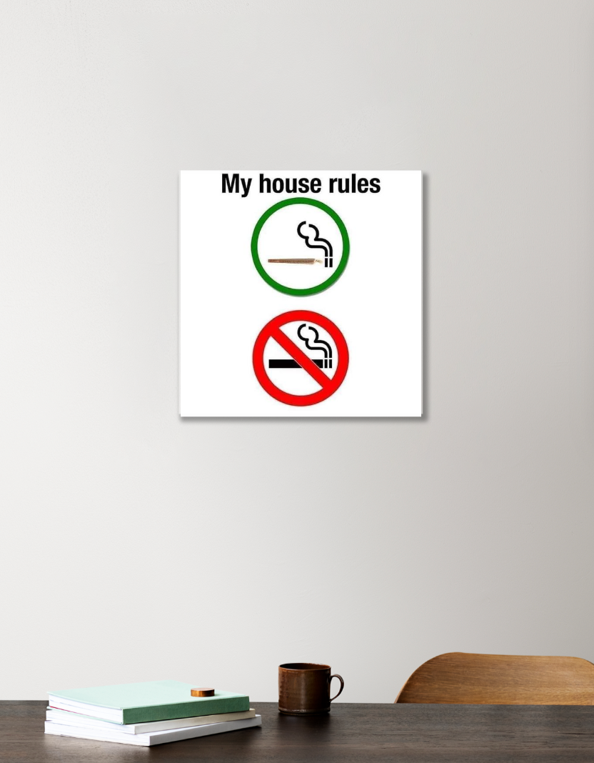 Wall hanging for stoners Acrylic Square Poster by Sumit Negi
