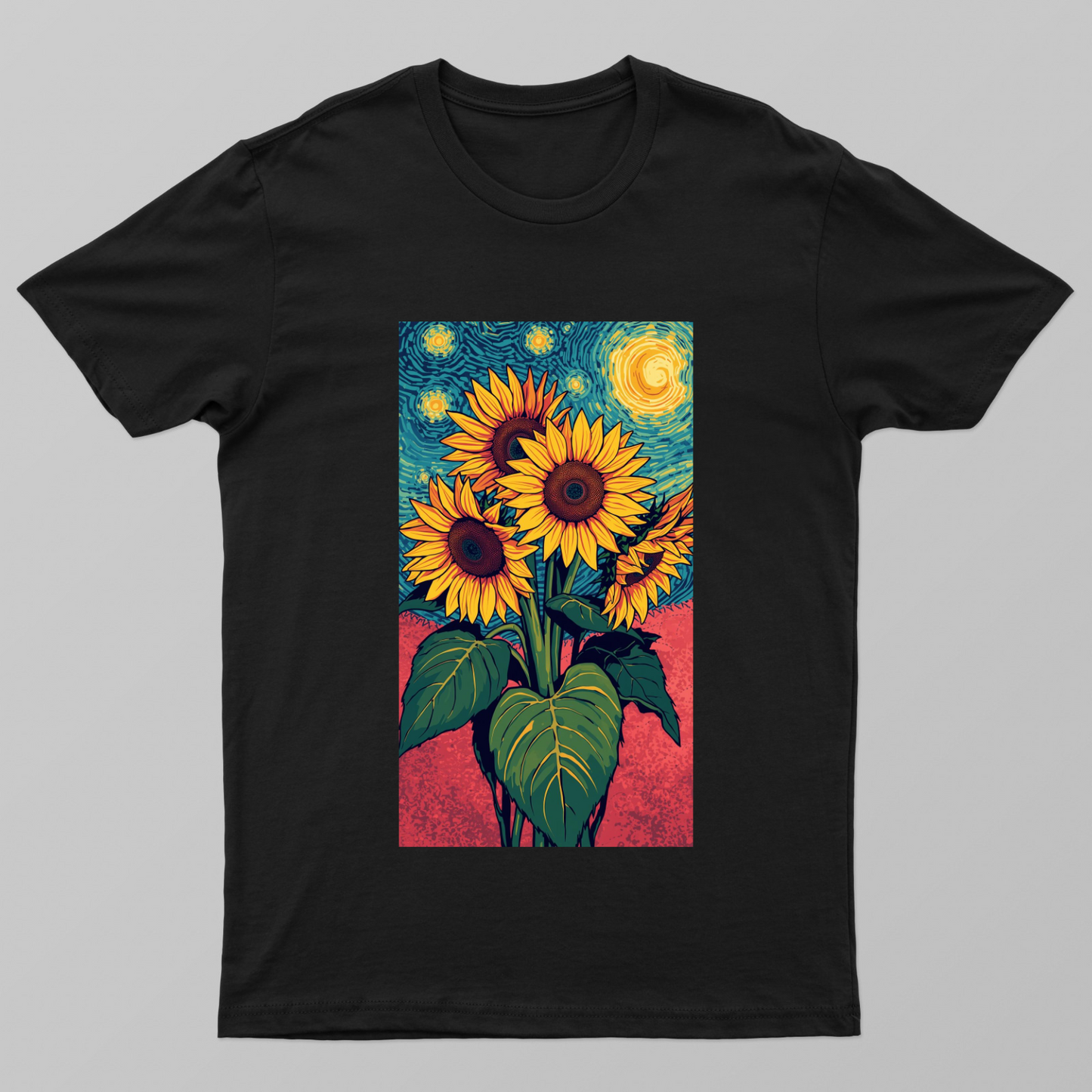 Van gogh's Sunflowers Unisex T-shirt by Priyanka Reddy 