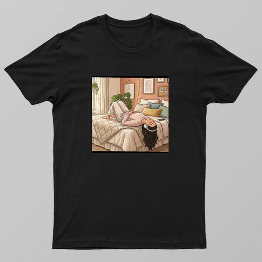 Girl chilling in her own space Unisex T-shirt by Sujata Jalindar Giri 