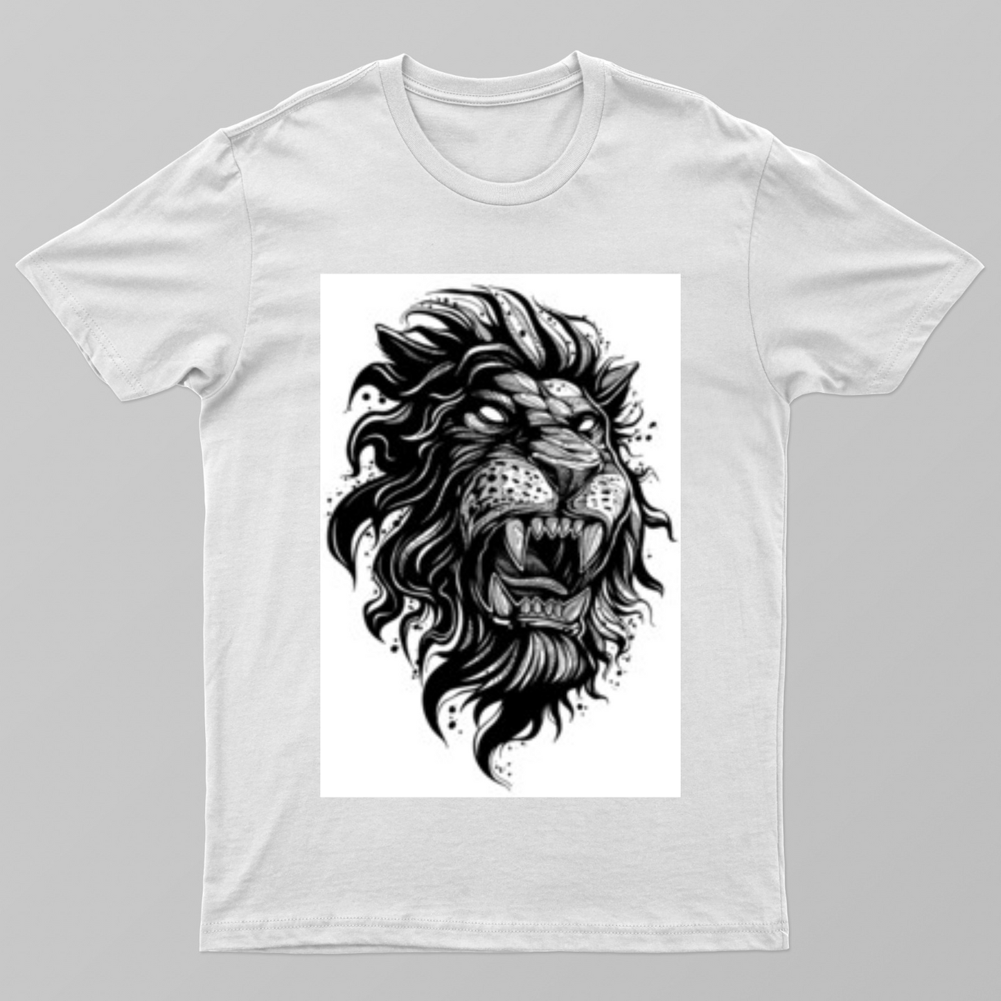Lion t-shirt, (Black/white) Unisex T-shirt by Parth Suhas Jog