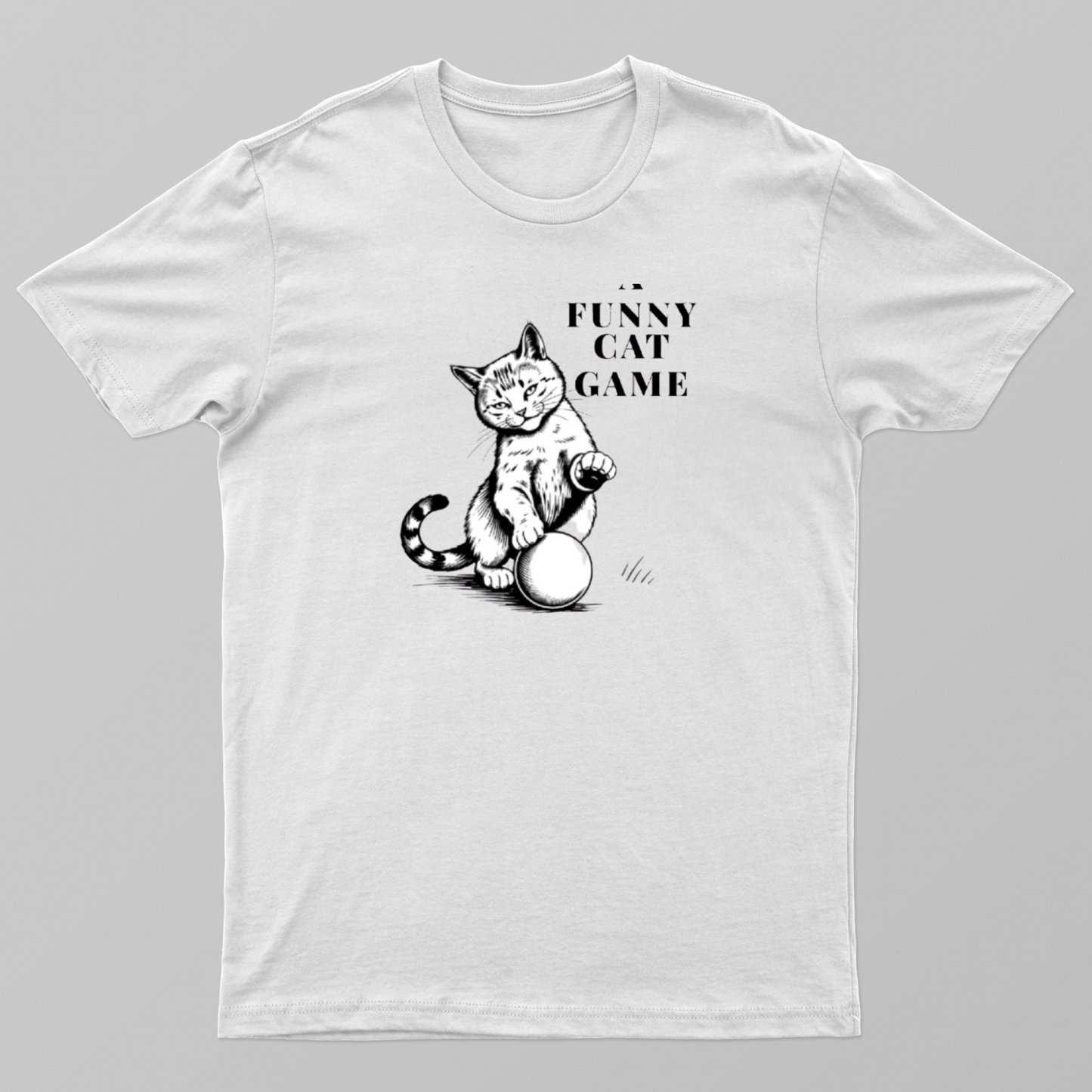 A Funny Cat Game Unisex T-shirt by Patan Hafeez