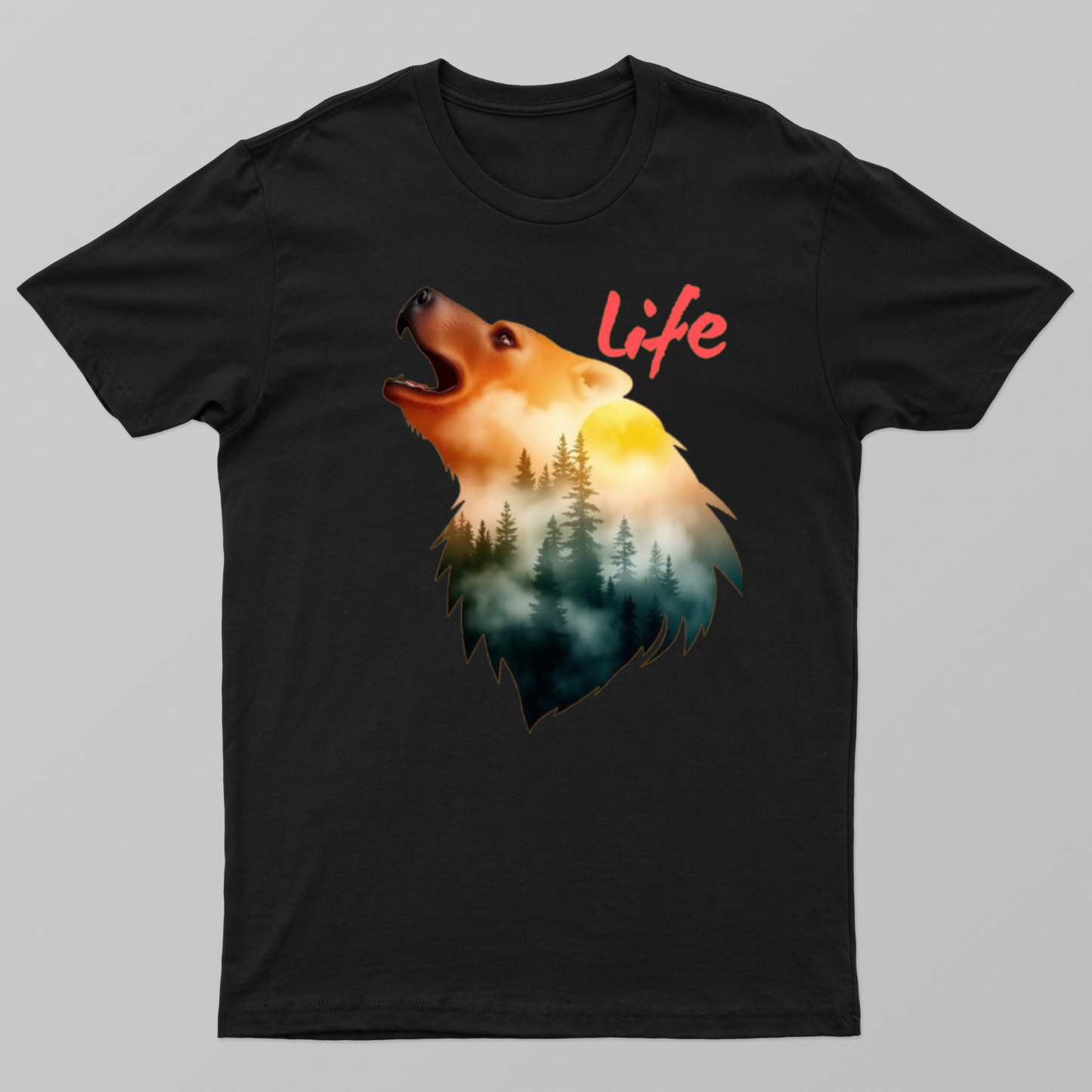Wild life Bear Face in Wild Unisex T-shirt by Patan Hafeez