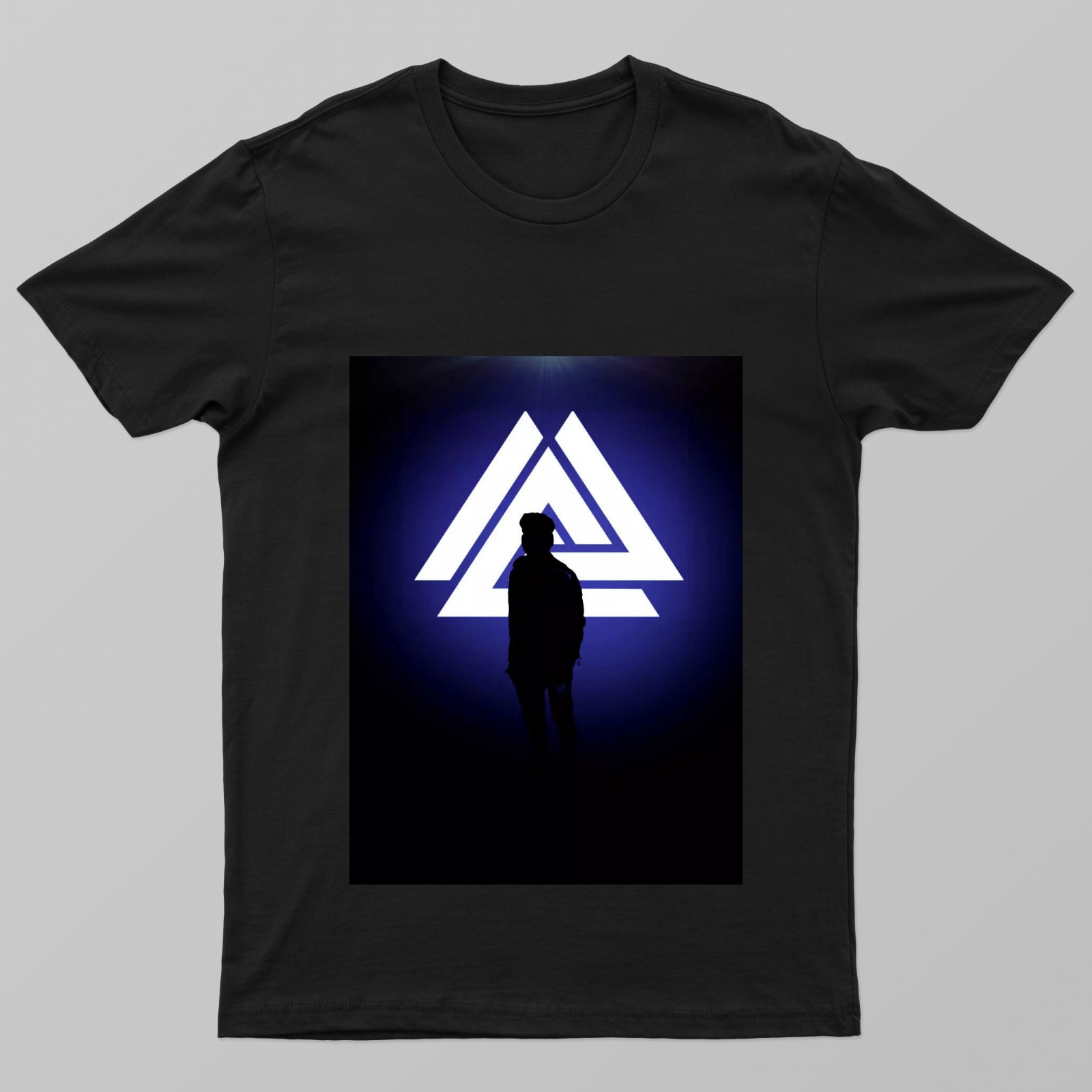 Neon blue Unisex T-shirt by Paul Rapsang