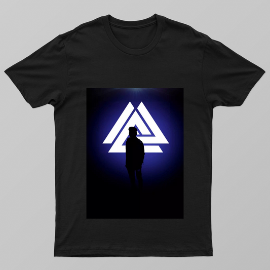 Neon blue Unisex T-shirt by Paul Rapsang