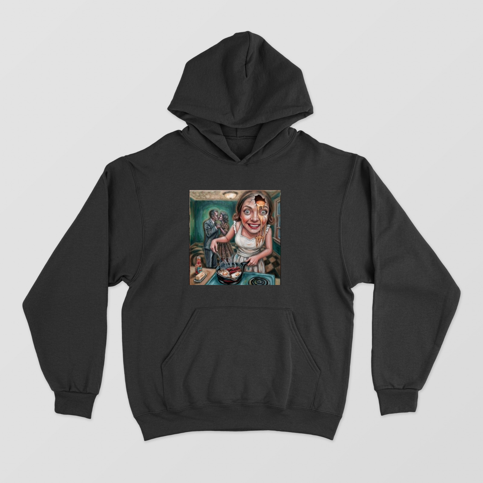 Over Easy Unisex Hoodie by Darryn 