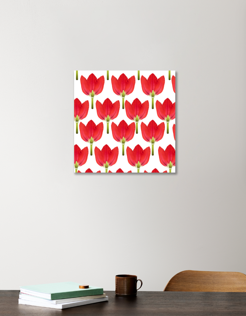 Tulips Acrylic Square Poster by Shafna.Y