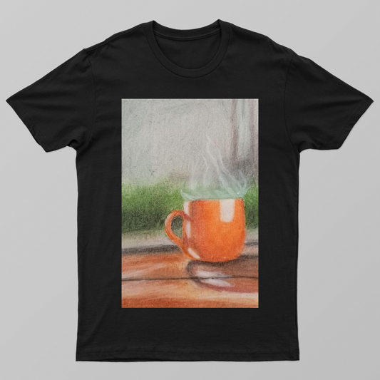 A cup of hot coffee Unisex T-shirt by Prithisha 