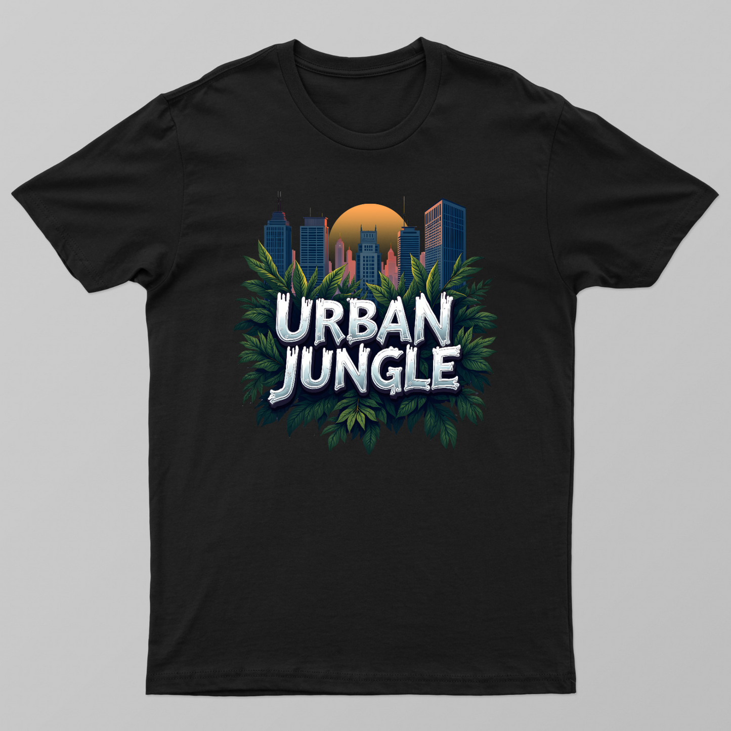 Urban Jungle: Where Concrete Meets Green Unisex T-shirt by Manikandan R