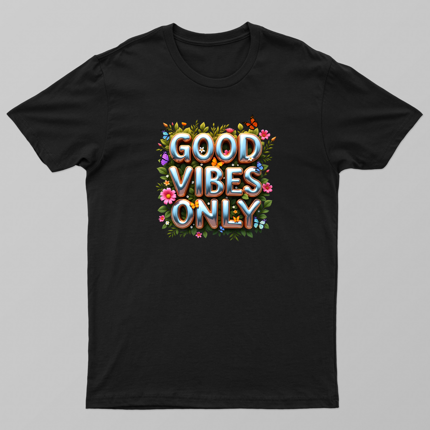 Good Vibes Only: Radiate Positivity Unisex T-shirt by Manikandan R