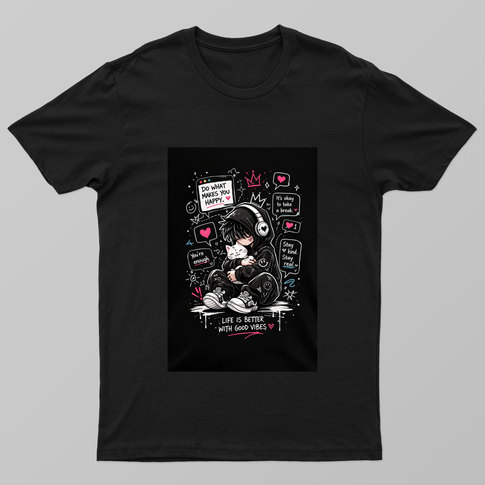 Good vibes only Unisex T-shirt by Inah